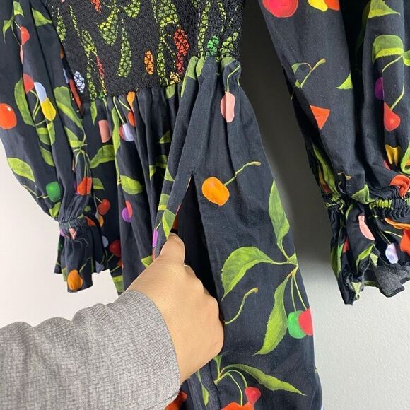 BORGO DE NOR VIONA COTTON MIDI DRESS - CHERRY BLACK - Picture 12 of 15